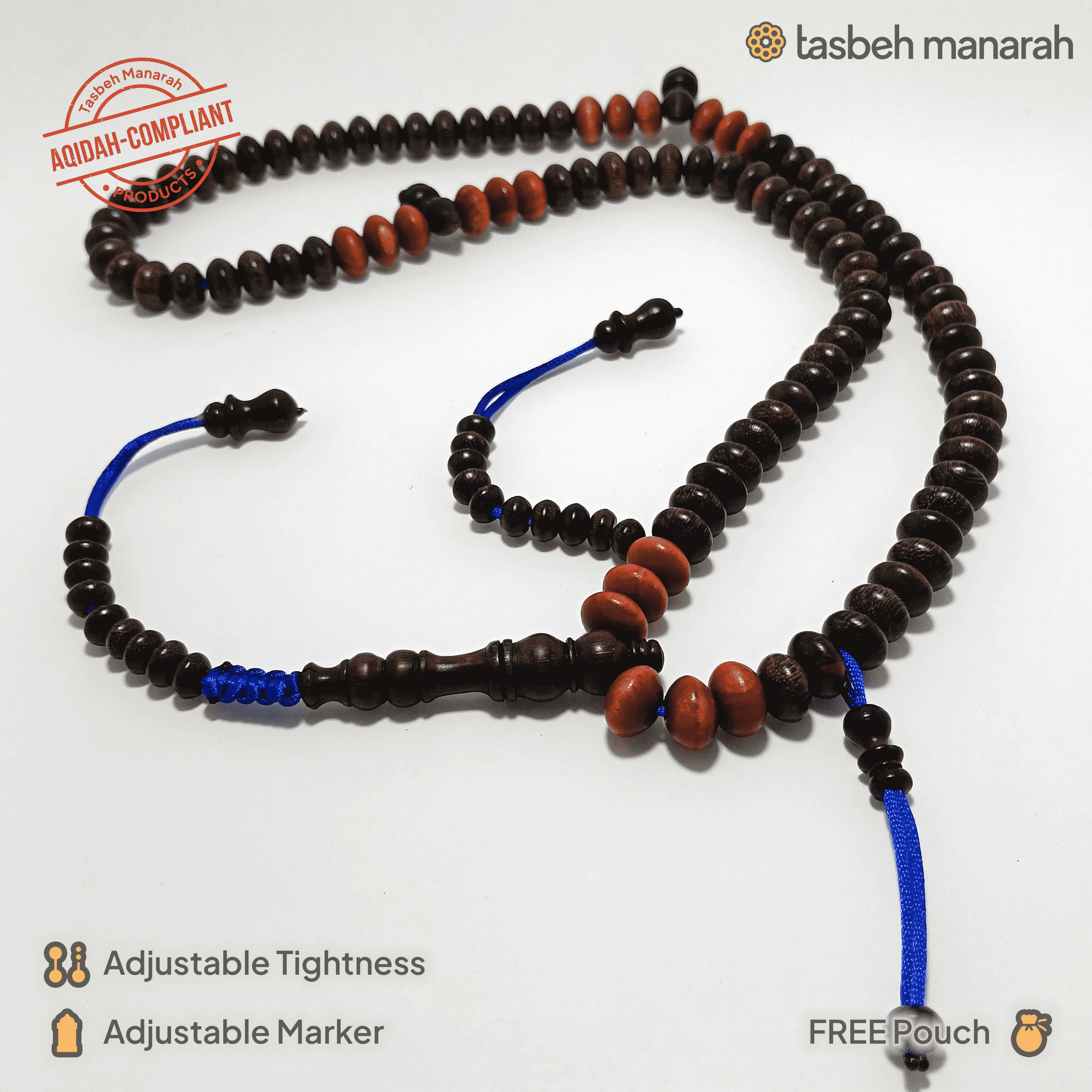 Asam Kauri Tasbih - 10mm