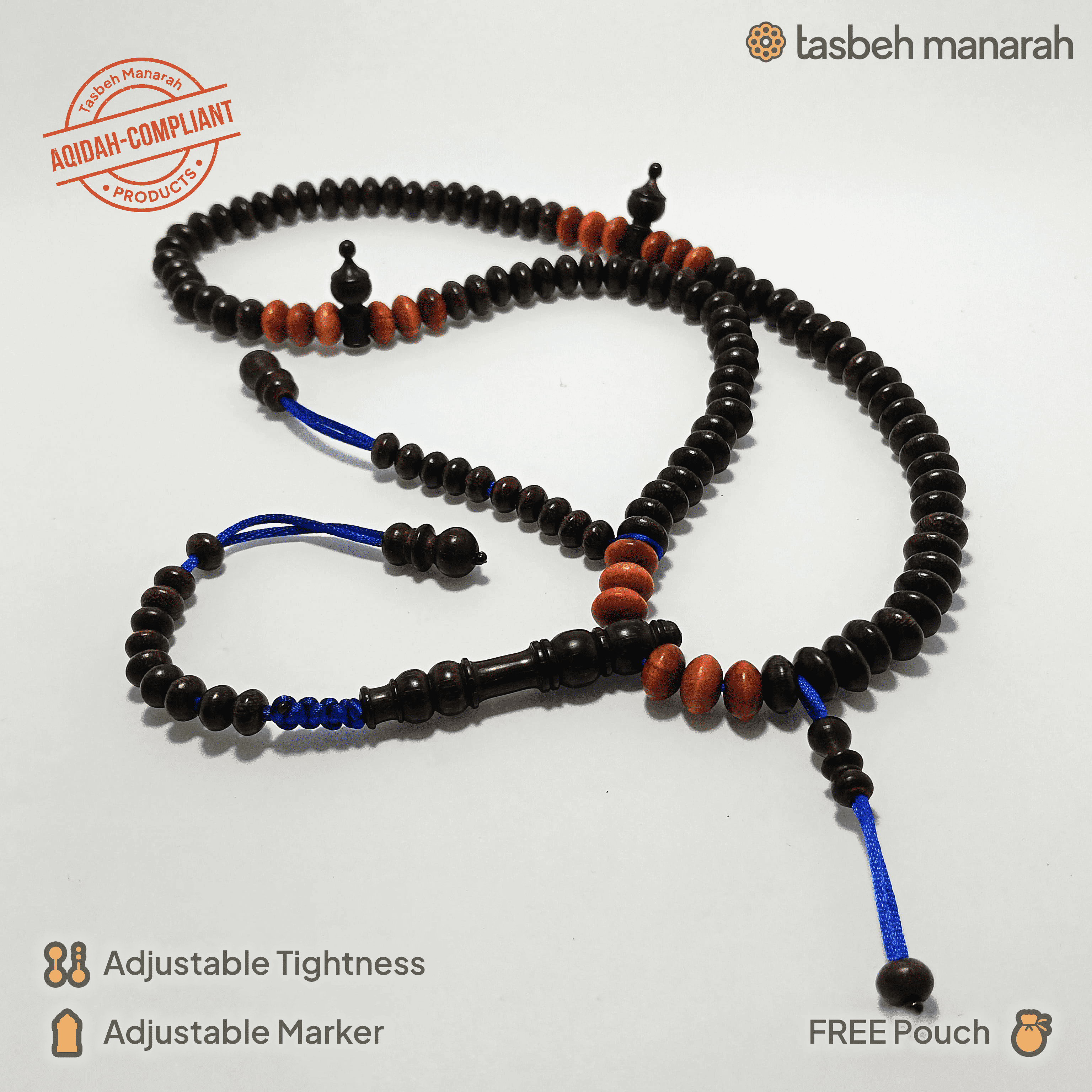 Asam Kauri Tasbih - 8mm