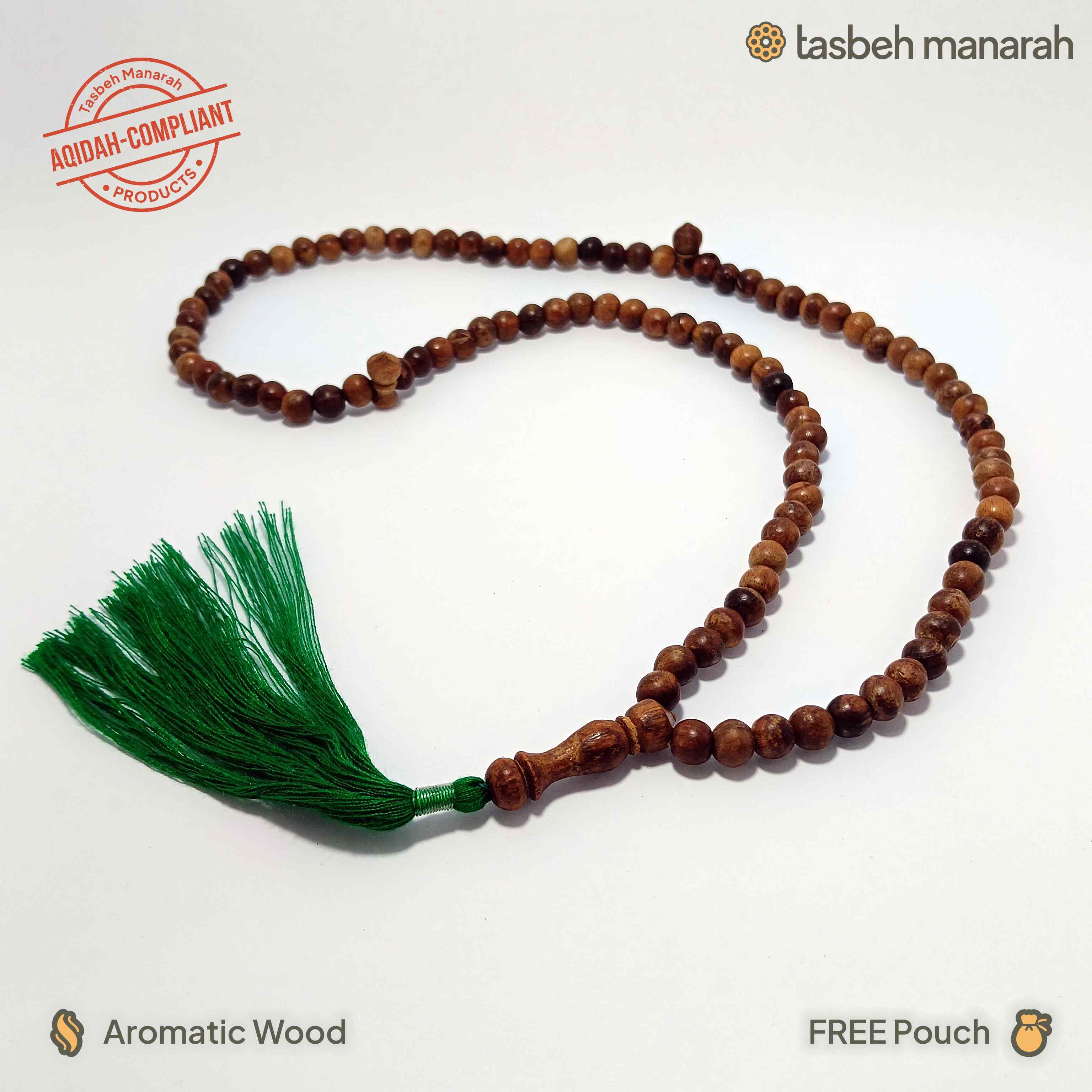 Aromatic Gaharu Tasbih - 6mm