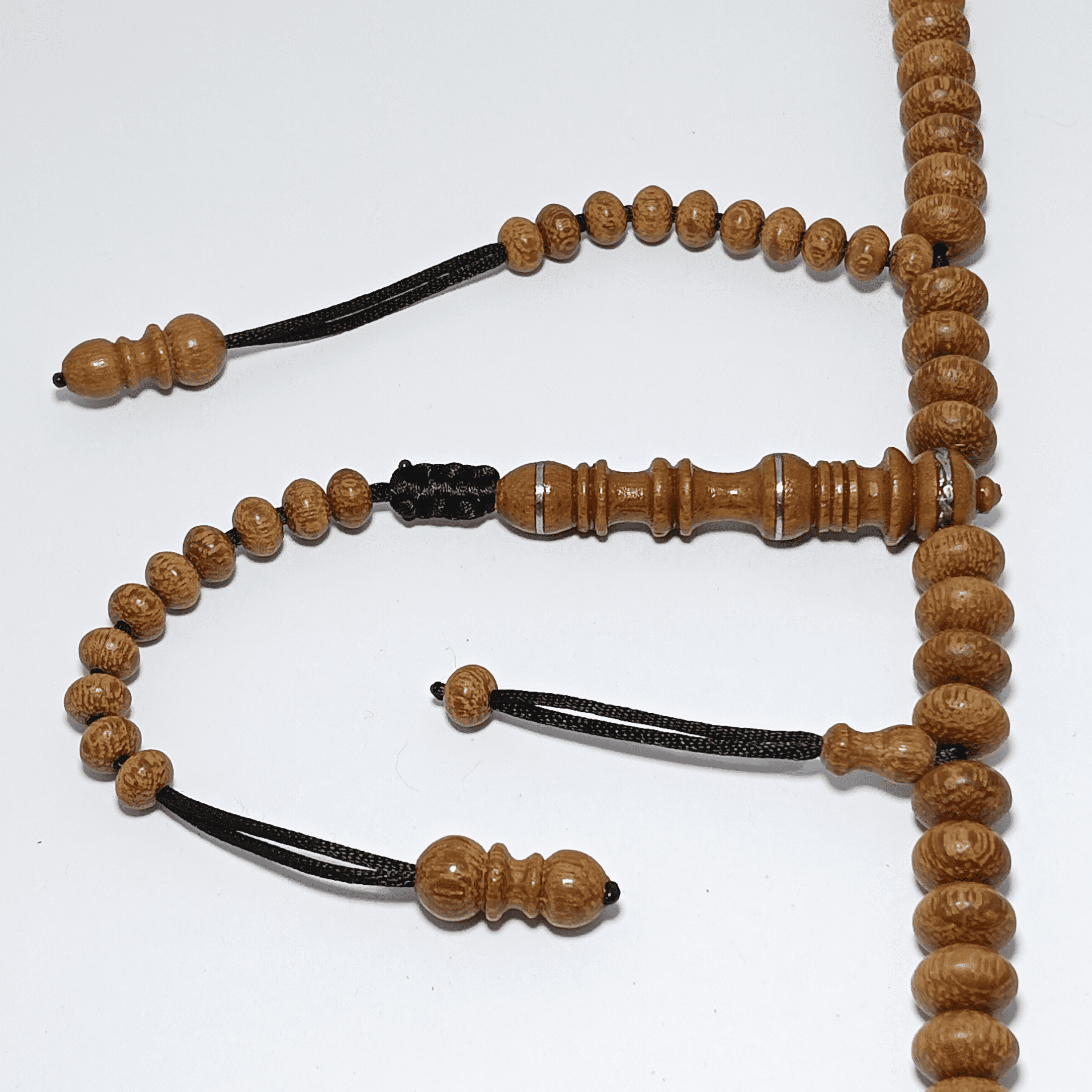 Belian Sarawak Silver Tasbih - Oval, 10mm 2