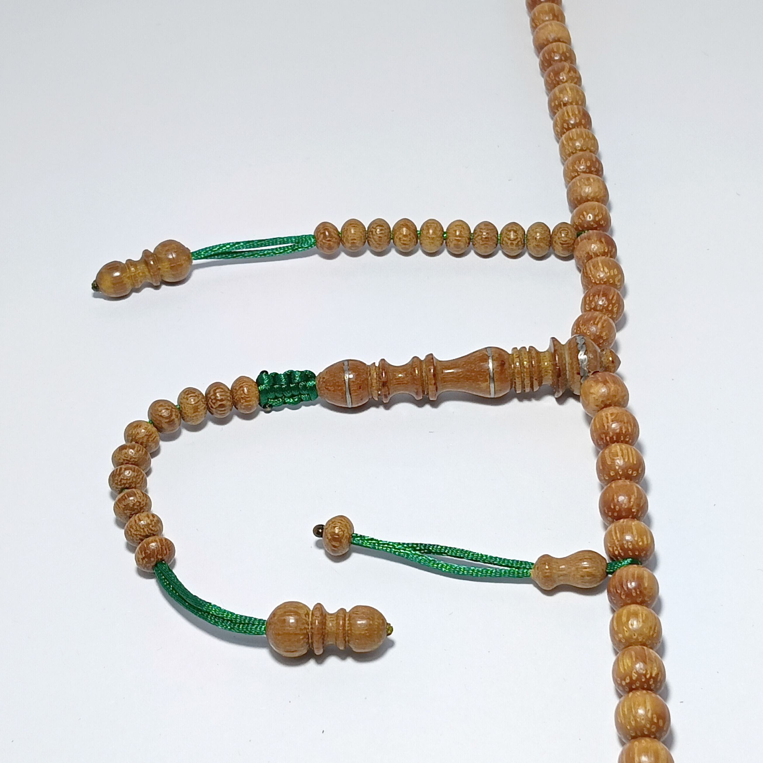 Merbau Papua Silver Tasbih - Round, 8mm 2