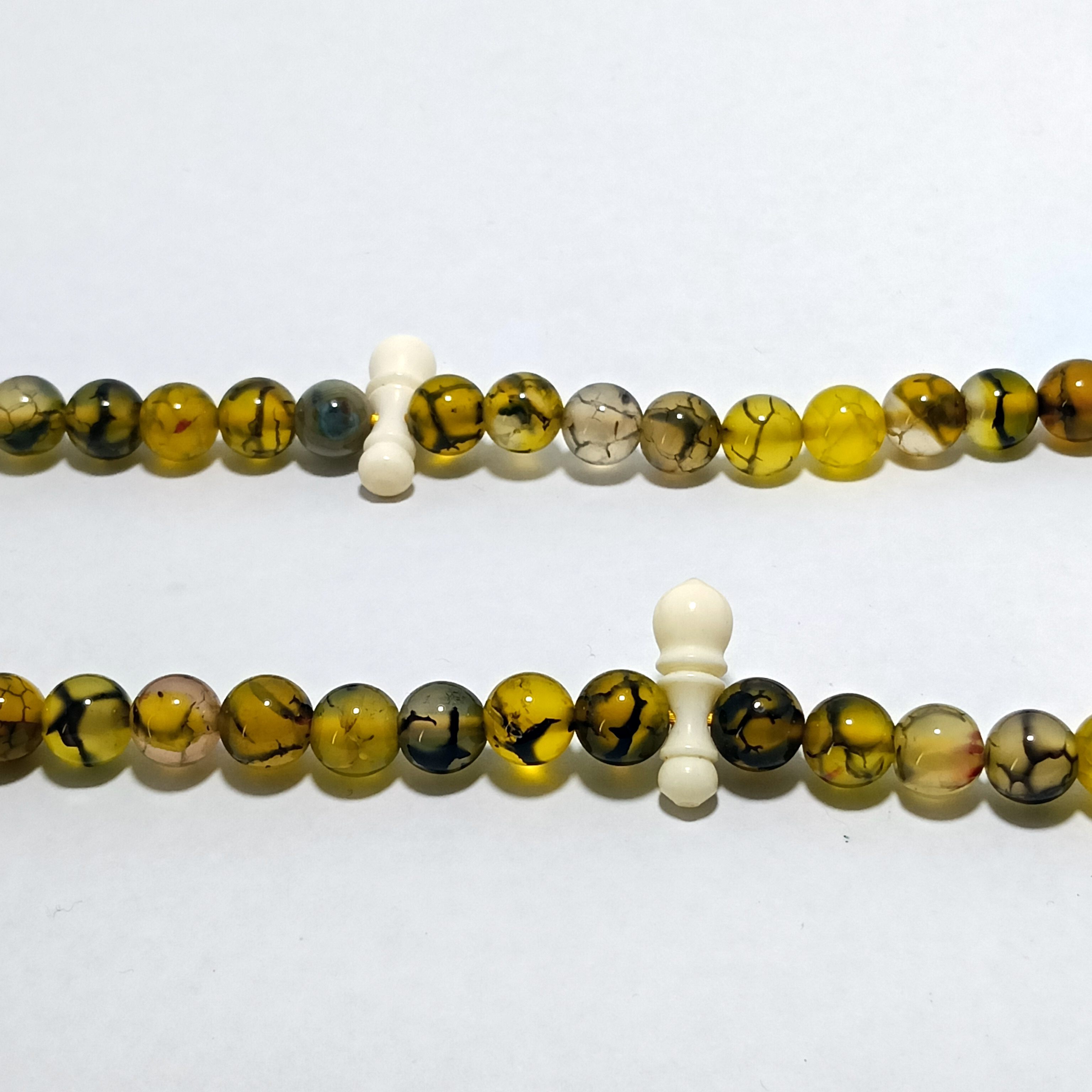 Tasbih Gemstone: Yellow Cracked - 99 Beads 3