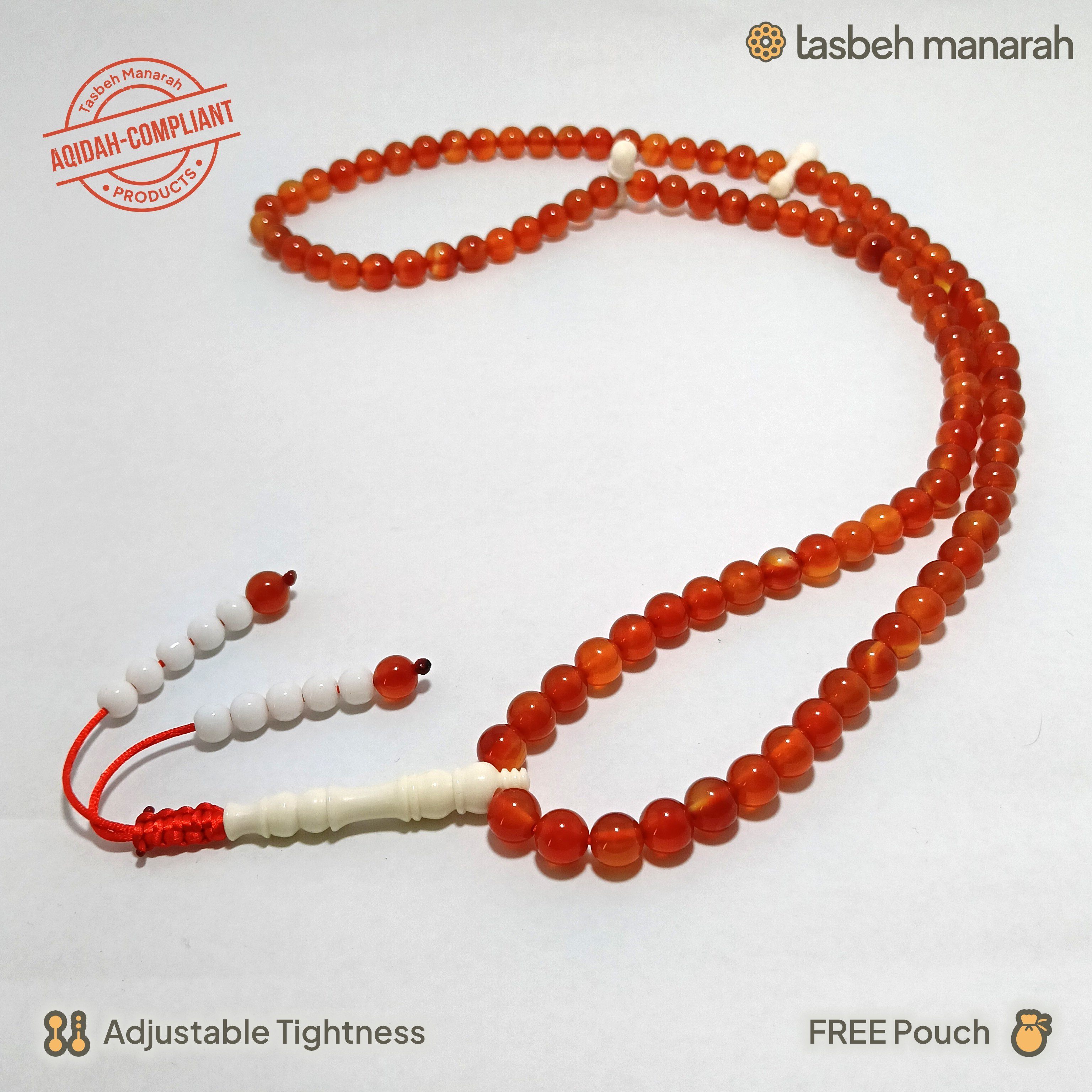 Tasbih Gemstone: Honey Agate - 99 Beads