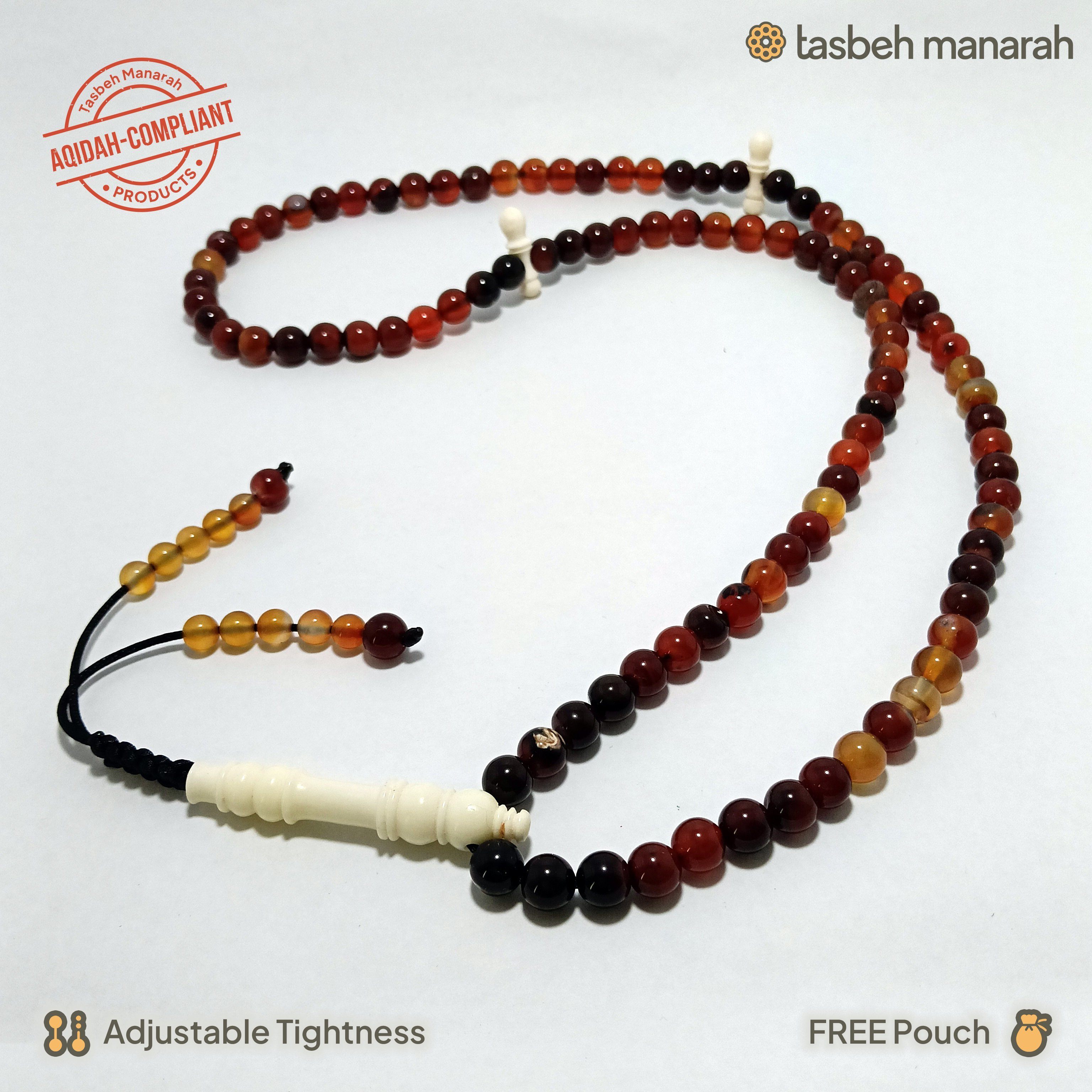 Tasbih Gemstone: Carnelian - 99 Beads