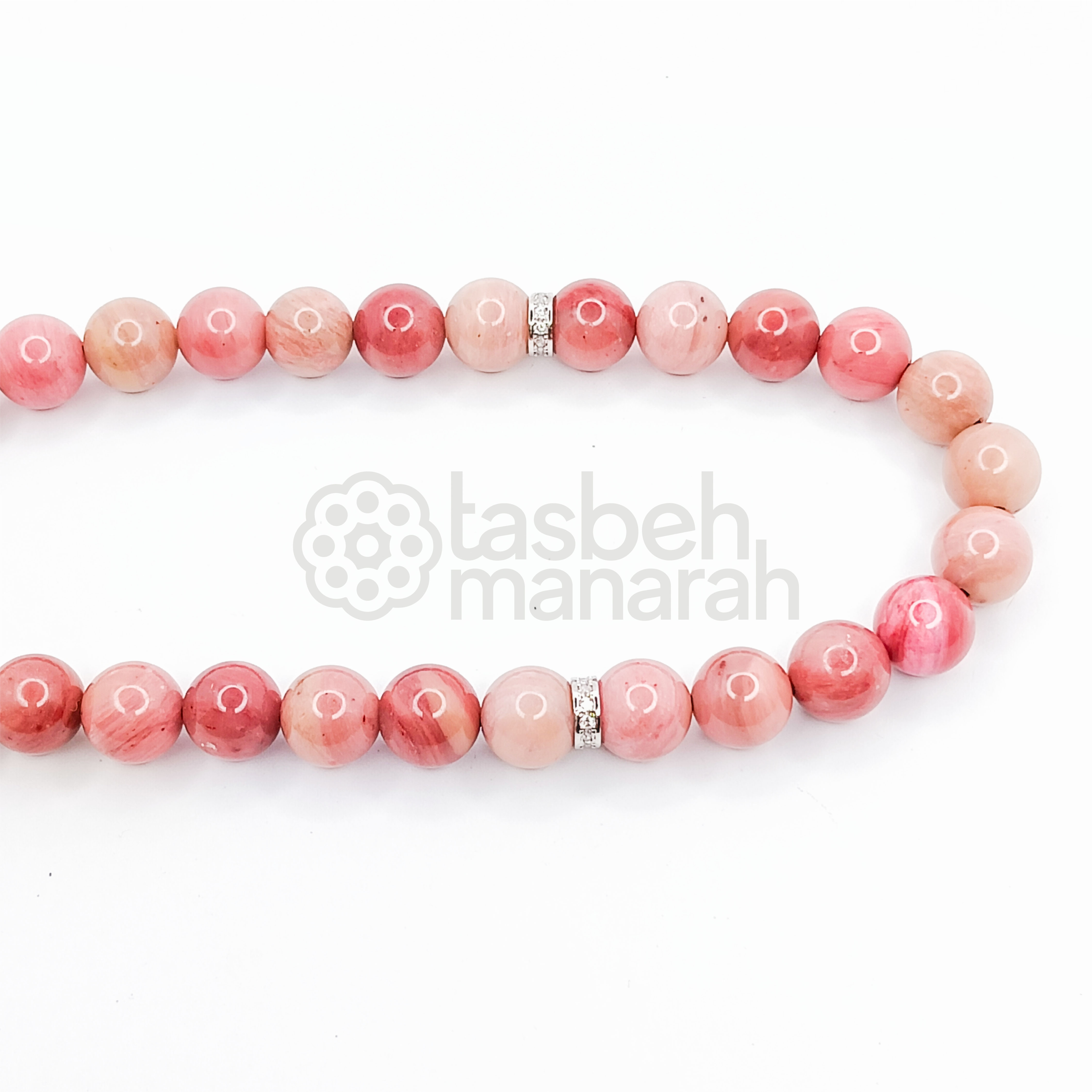 Tasbih Daily Gemstone: Rhodonite Agate - 33 Beads 3