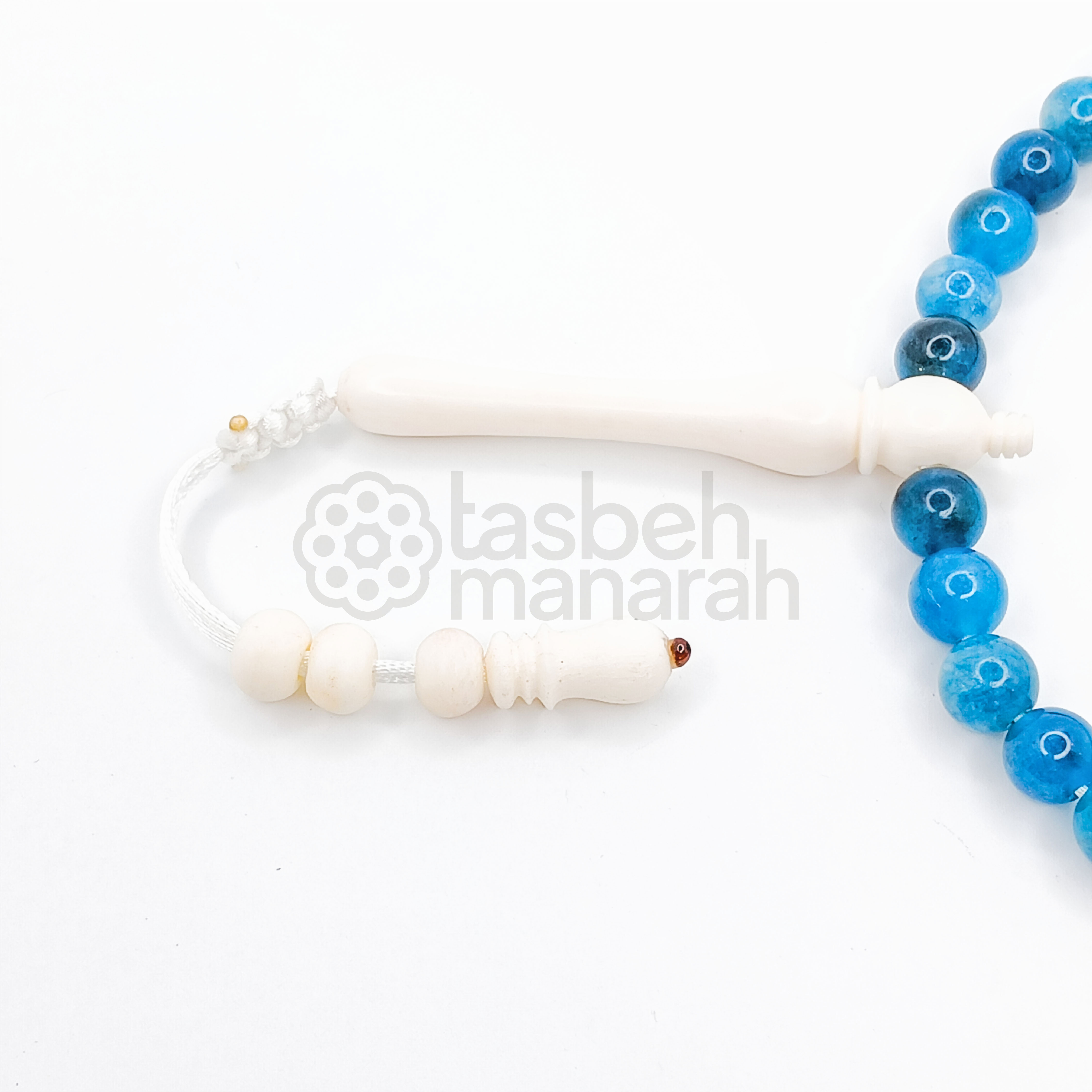 Tasbih Daily Gemstone: Blue Apatite - 33 Beads 2
