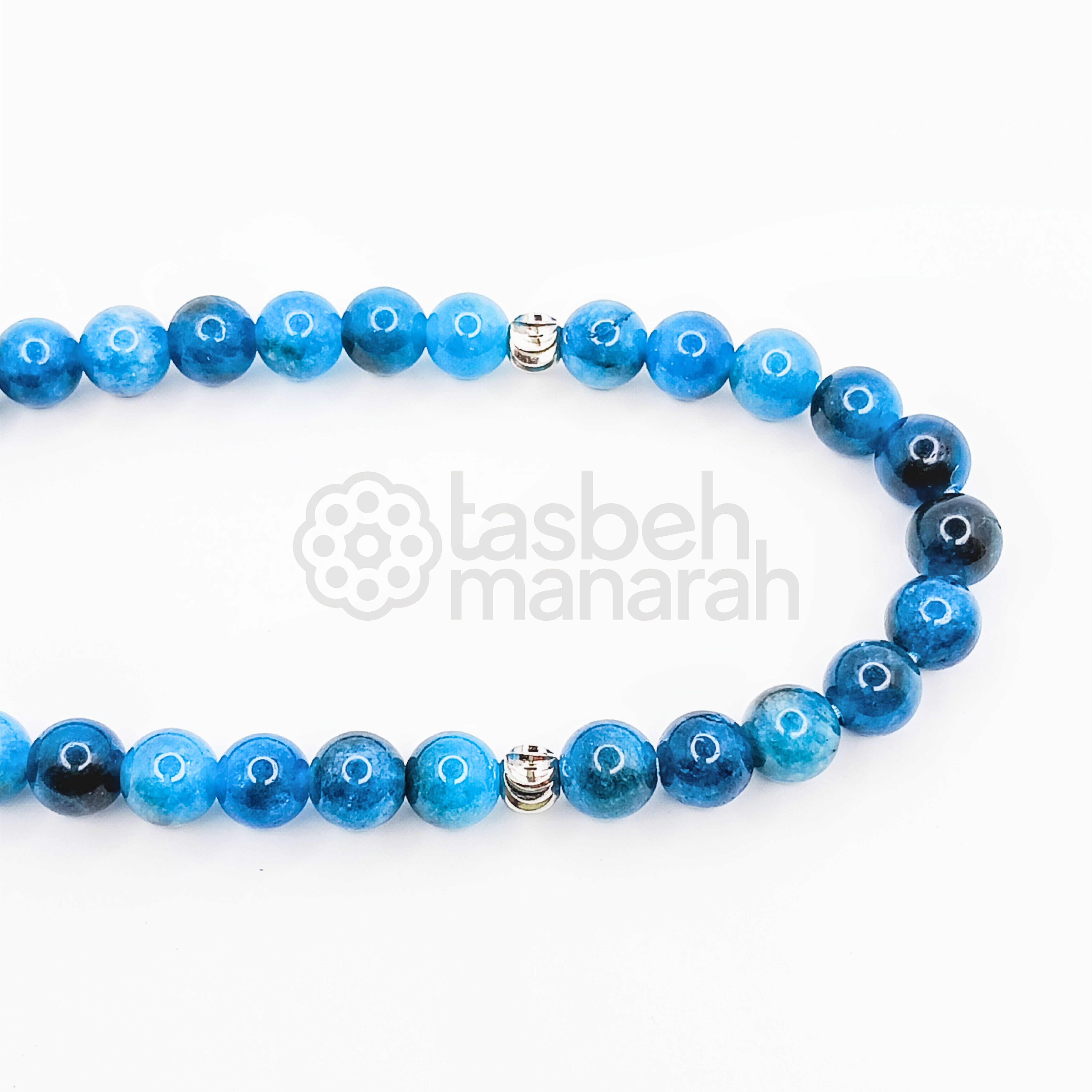 Tasbih Daily Gemstone: Blue Apatite - 33 Beads 3