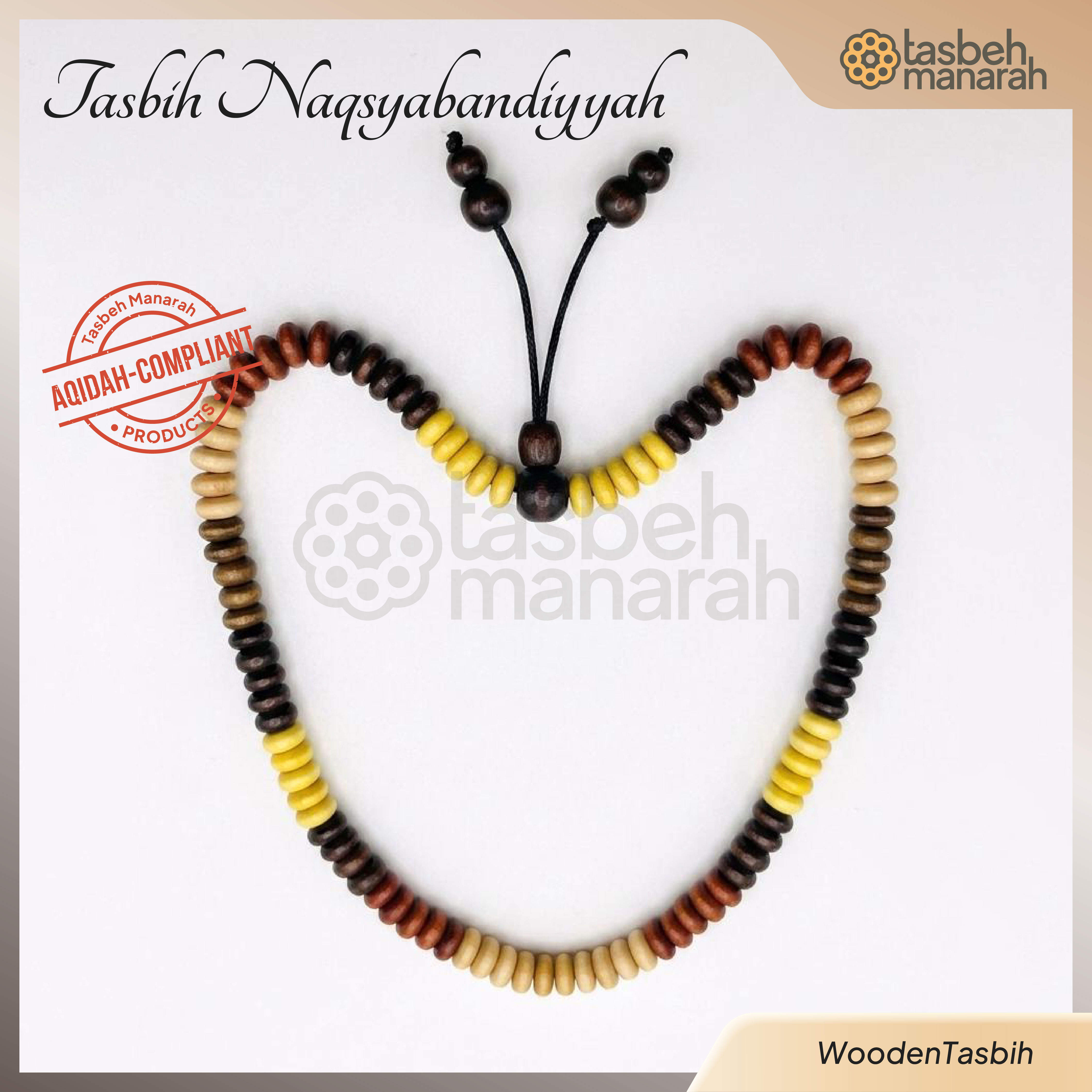 Tasbih Tarekat Naqsyabandiyyah: Nusantara - 100 Beads