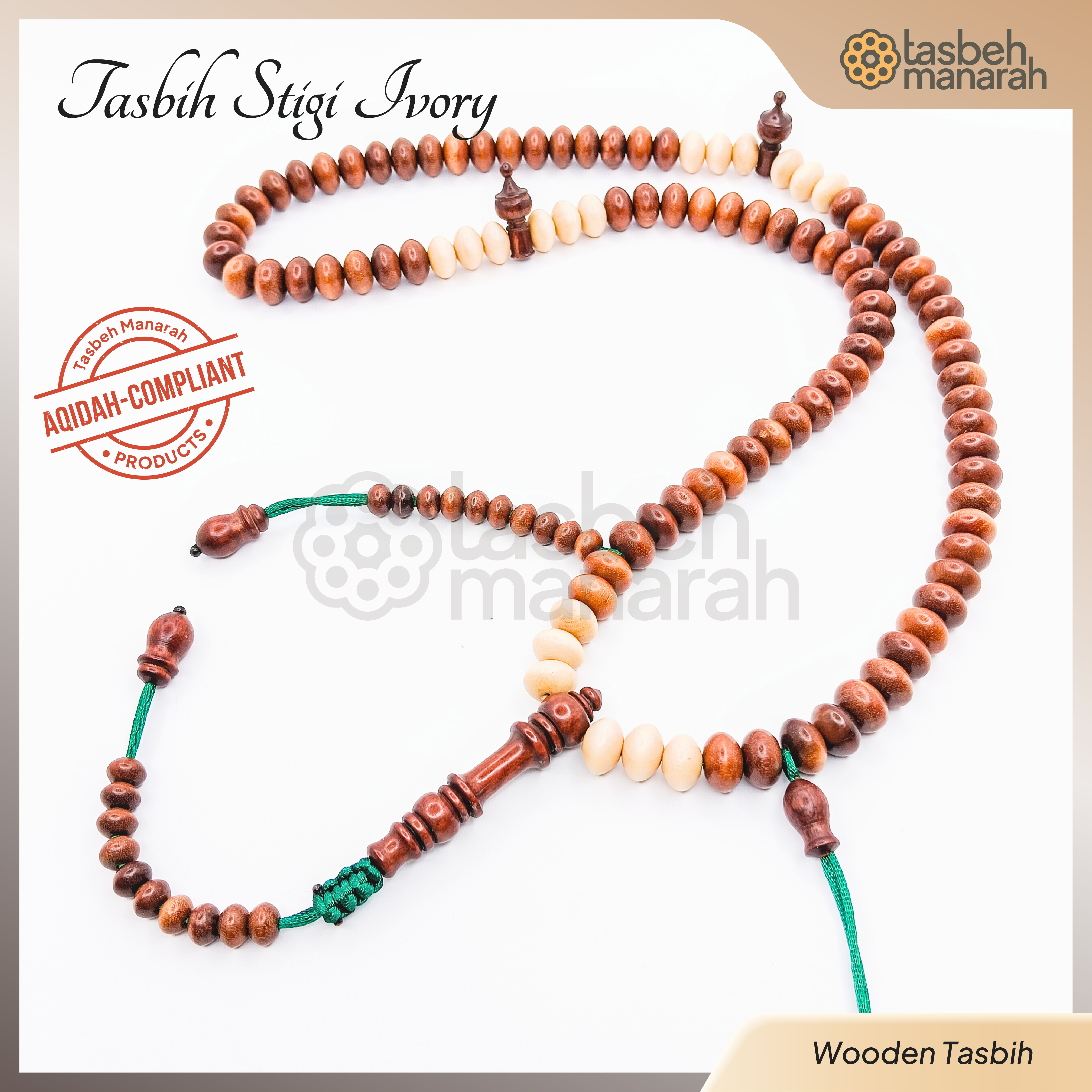 Stigi Ivory Tasbih - 10mm
