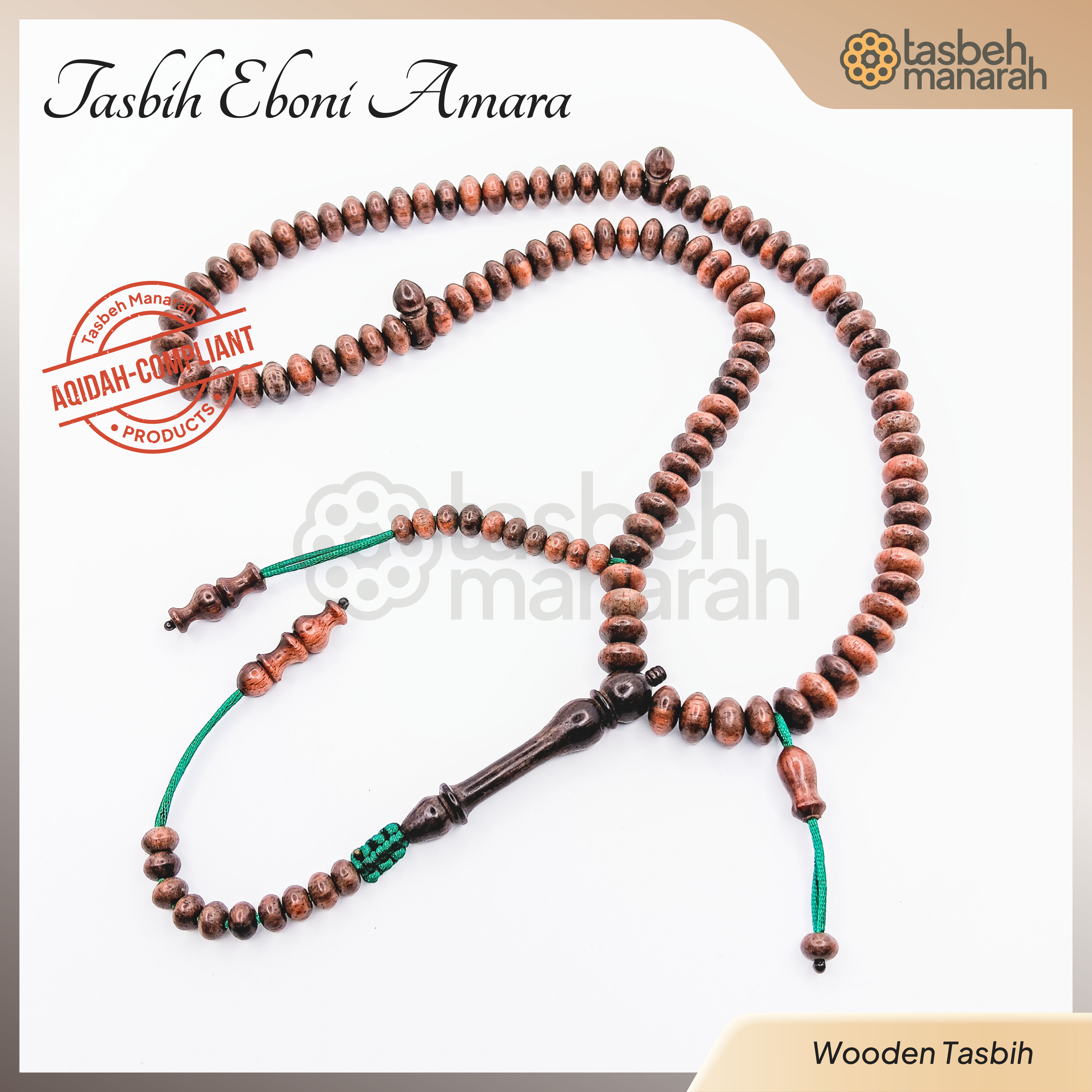 Tasbih Eboni Amara - 99 Beads