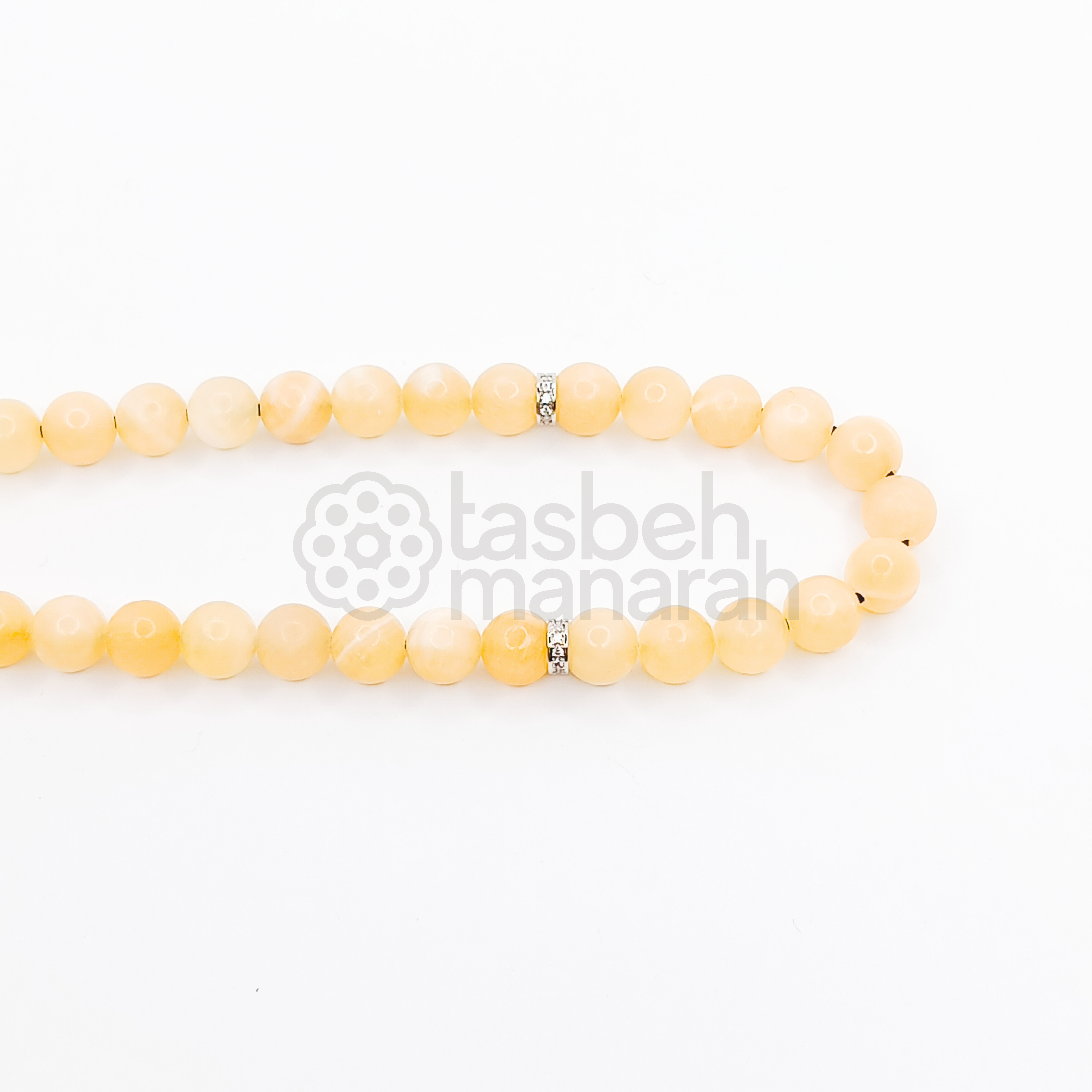 Tasbih Daily Gemstone: Honey Amber + Eboni - 33 Beads 3