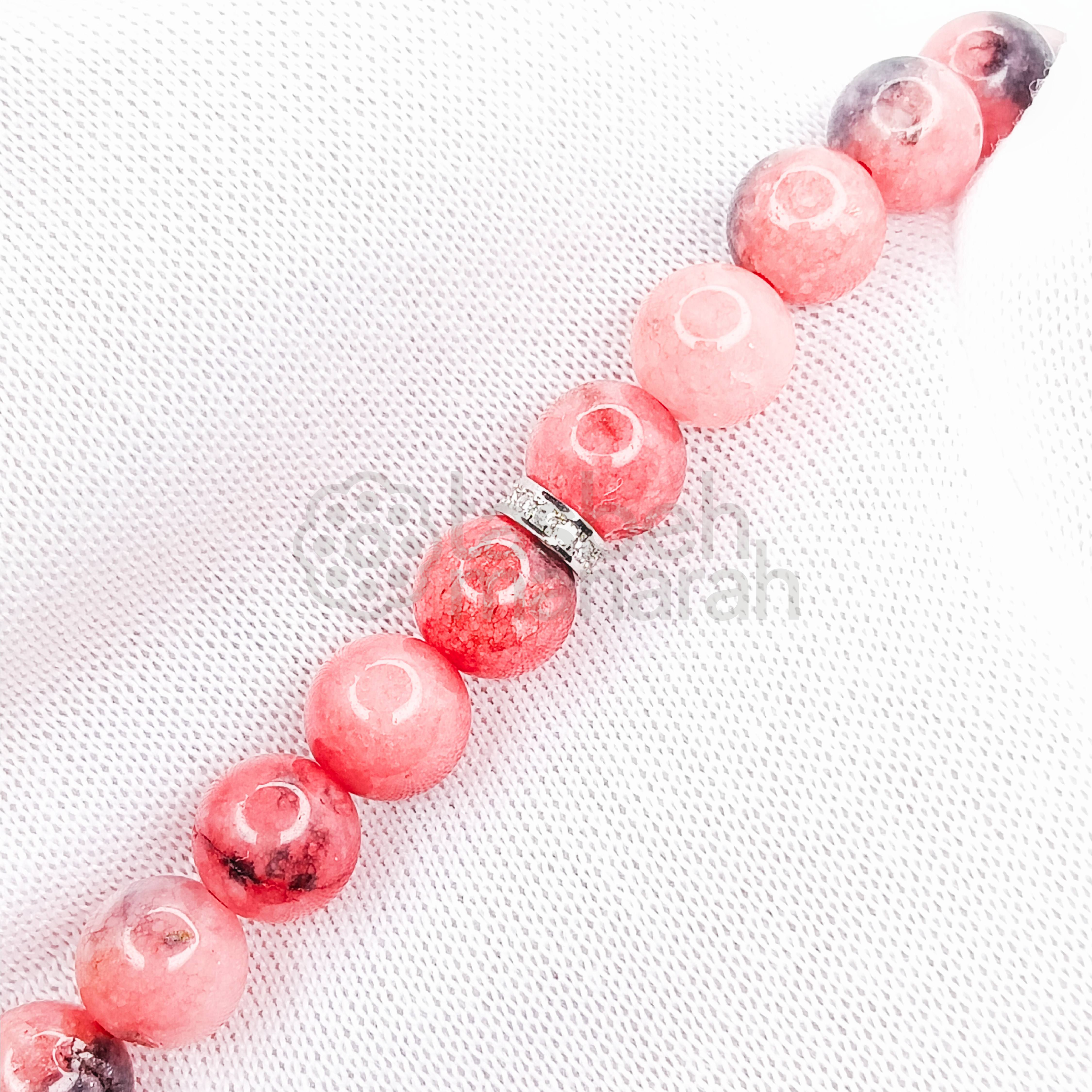 Master-crafted Collection: Rhodoquartz + Silver - 33 Beads 3