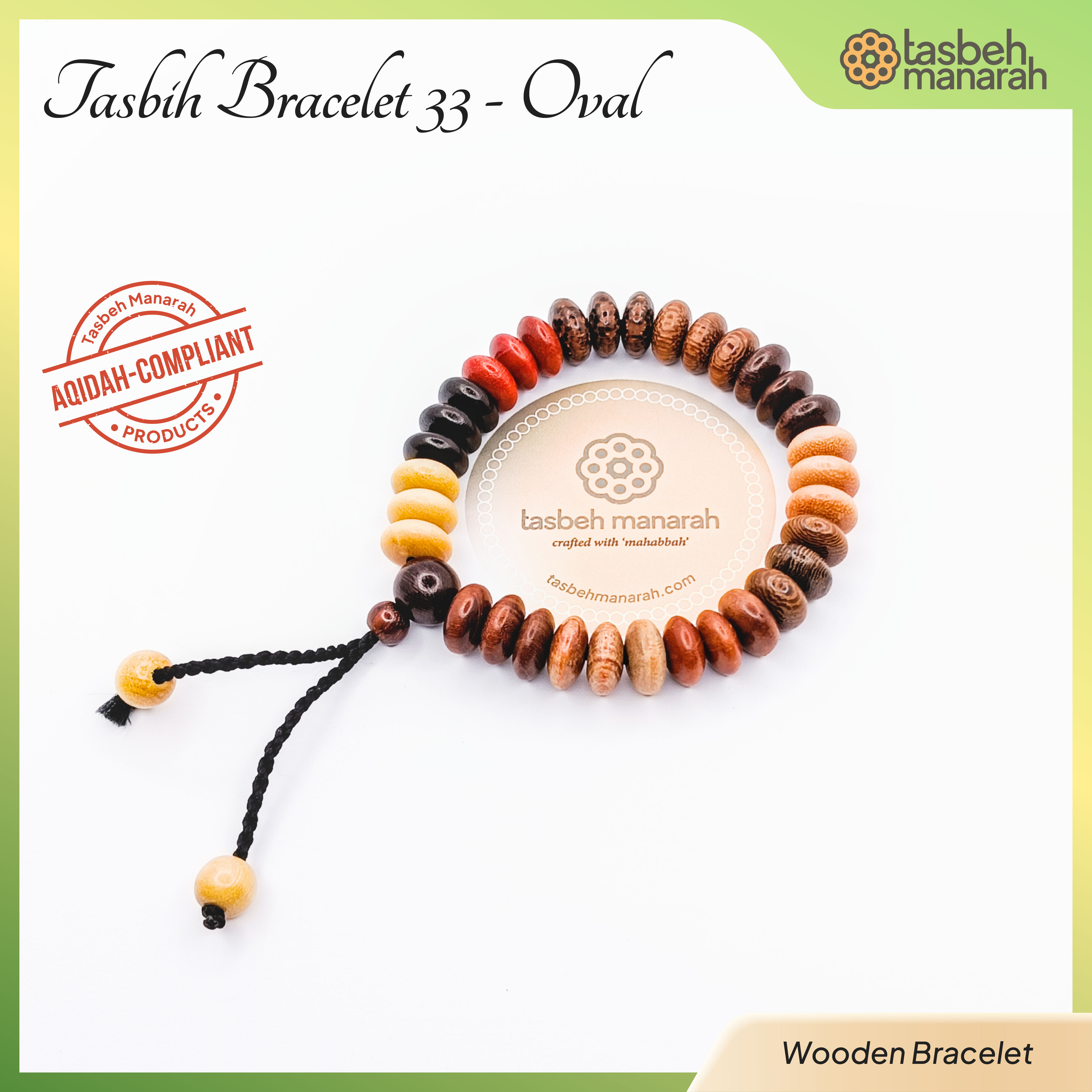 Tasbih Bracelet 33 - Oval
