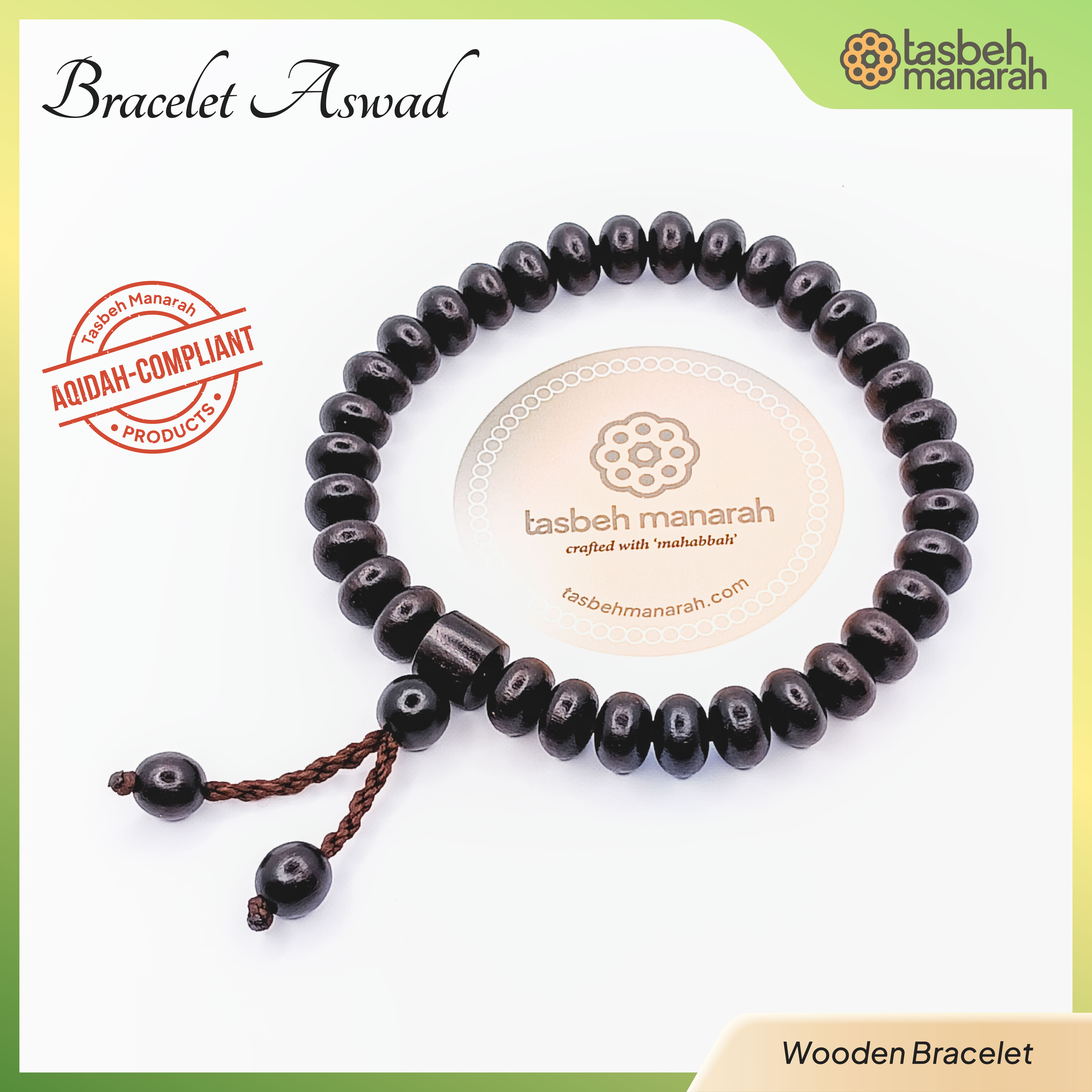 Tasbih Bracelet Aswad - 33 Beads
