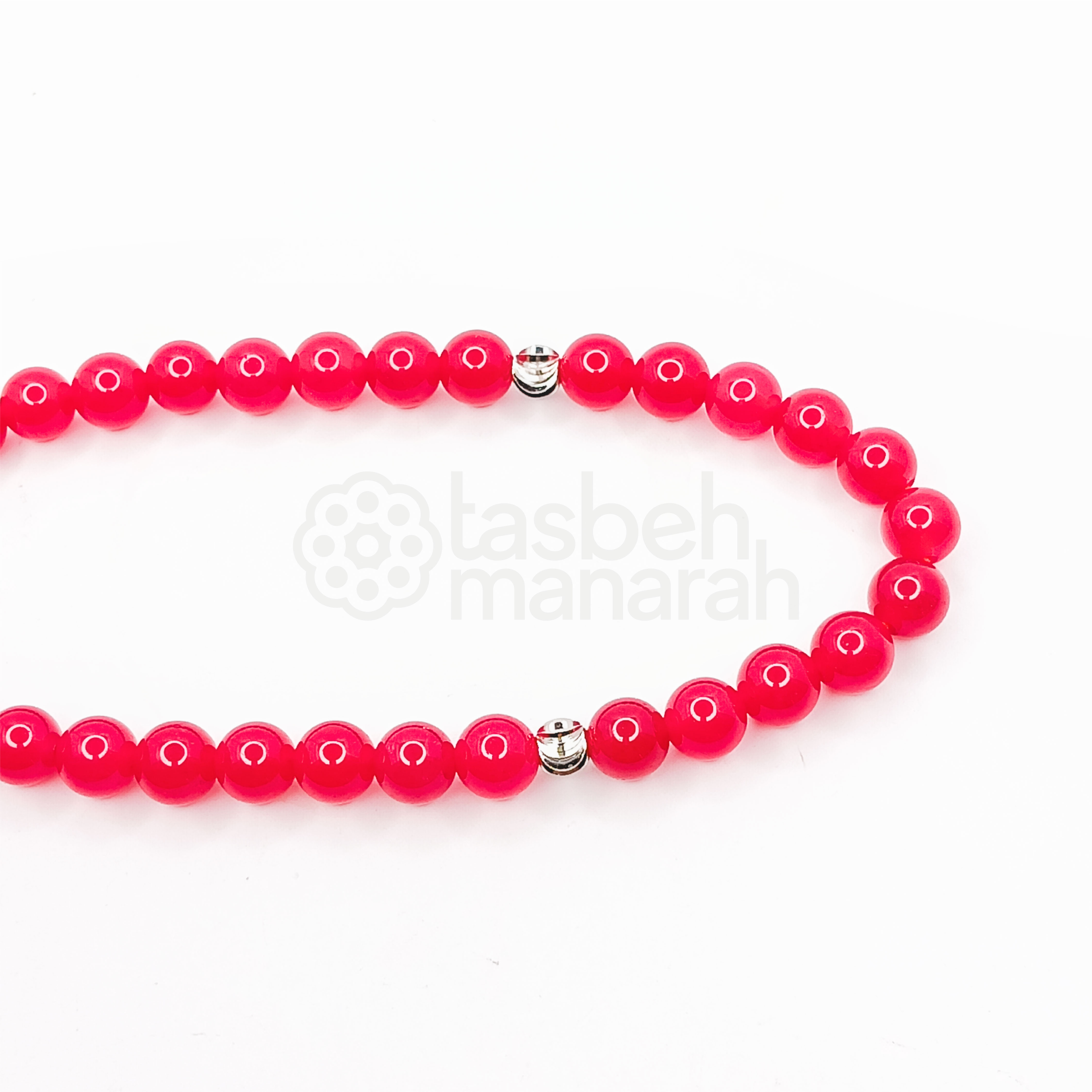 Tasbih Daily Gemstone: Fuchsia Agate - 33 Beads 3